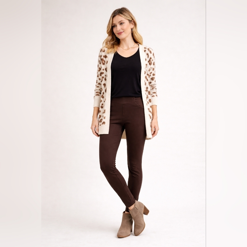 St. John's Bay Dark Brown Skinny Leg Petite Leggings